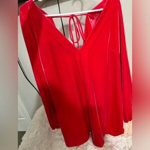 hot pink free people velvet shift dress